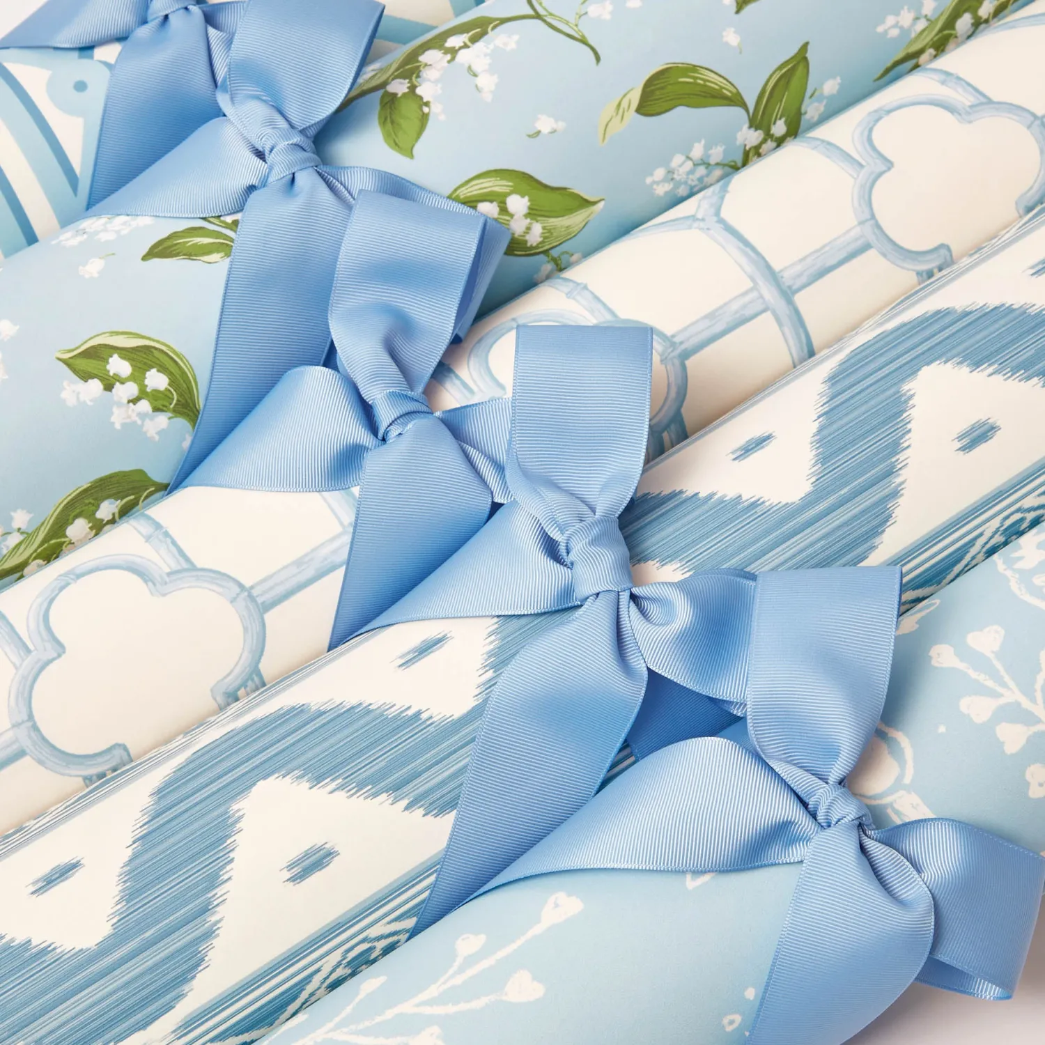 Mrs. Alice Blue Ikat Stripe Wallpaper< Serena Fresson Wallpapers