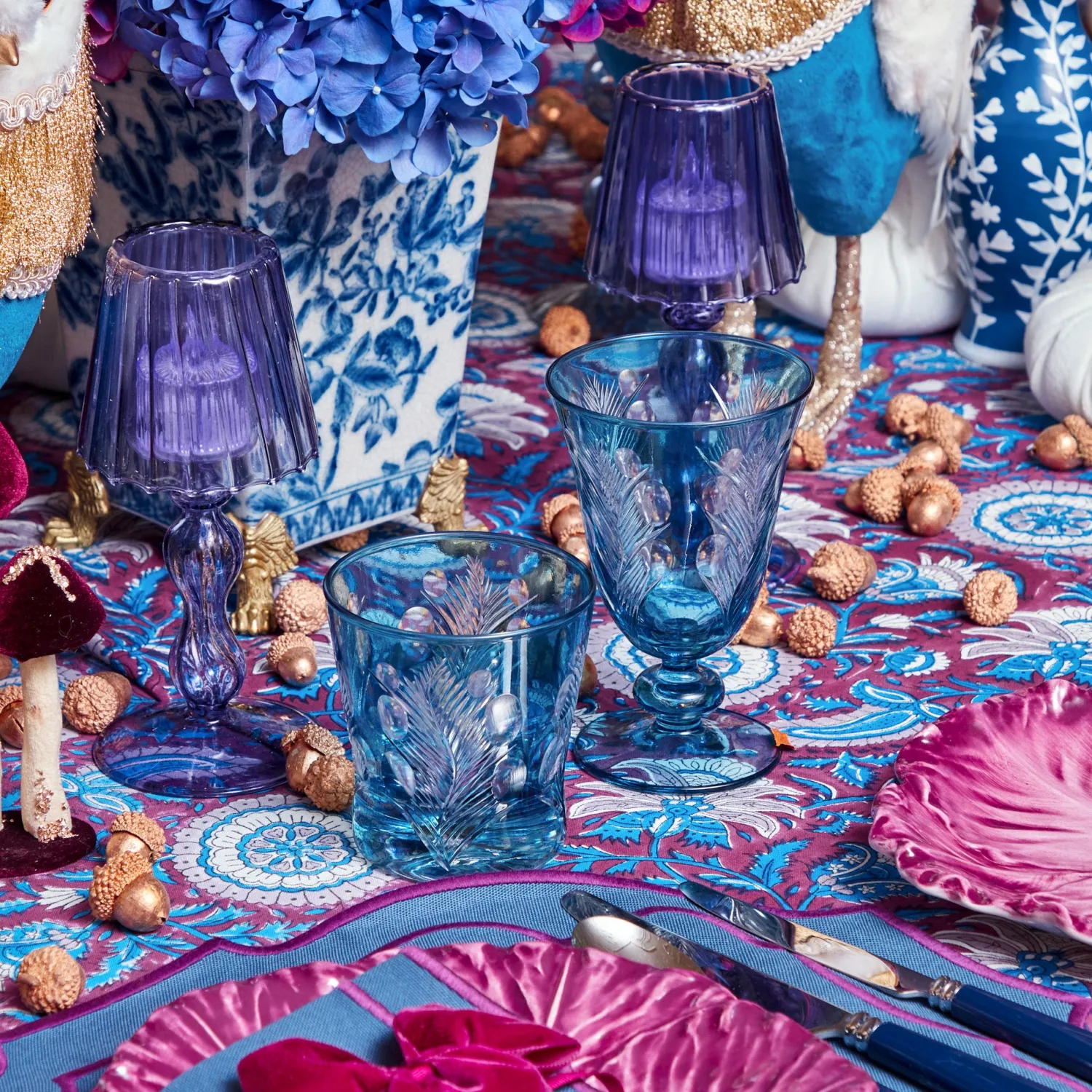 Mrs. Alice Blue Lacquer Trayscape< Trays | Mrs. Alice Monogram