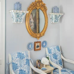 Mrs. Alice Blue Lady Isabella's Garden Fabric< Serena Fresson Fabrics