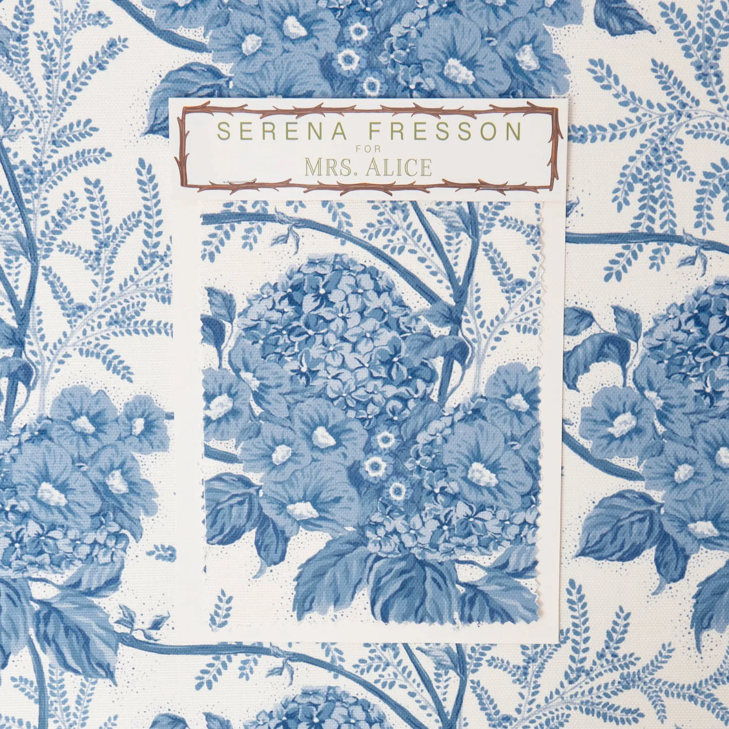 Mrs. Alice Blue Lady Isabella's Garden Fabric< Serena Fresson Fabrics