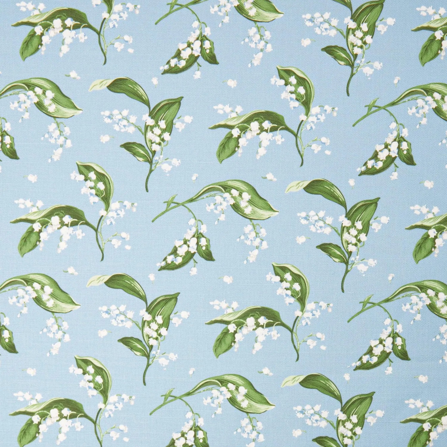 Mrs. Alice Blue Lily of the Valley Fabric< Serena Fresson Fabrics