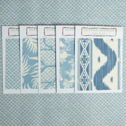 Mrs. Alice Blue Lotus Flower Fabric< Serena Fresson Fabrics