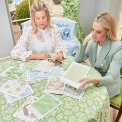 Mrs. Alice Blue Lotus Flower Fabric< Serena Fresson Fabrics