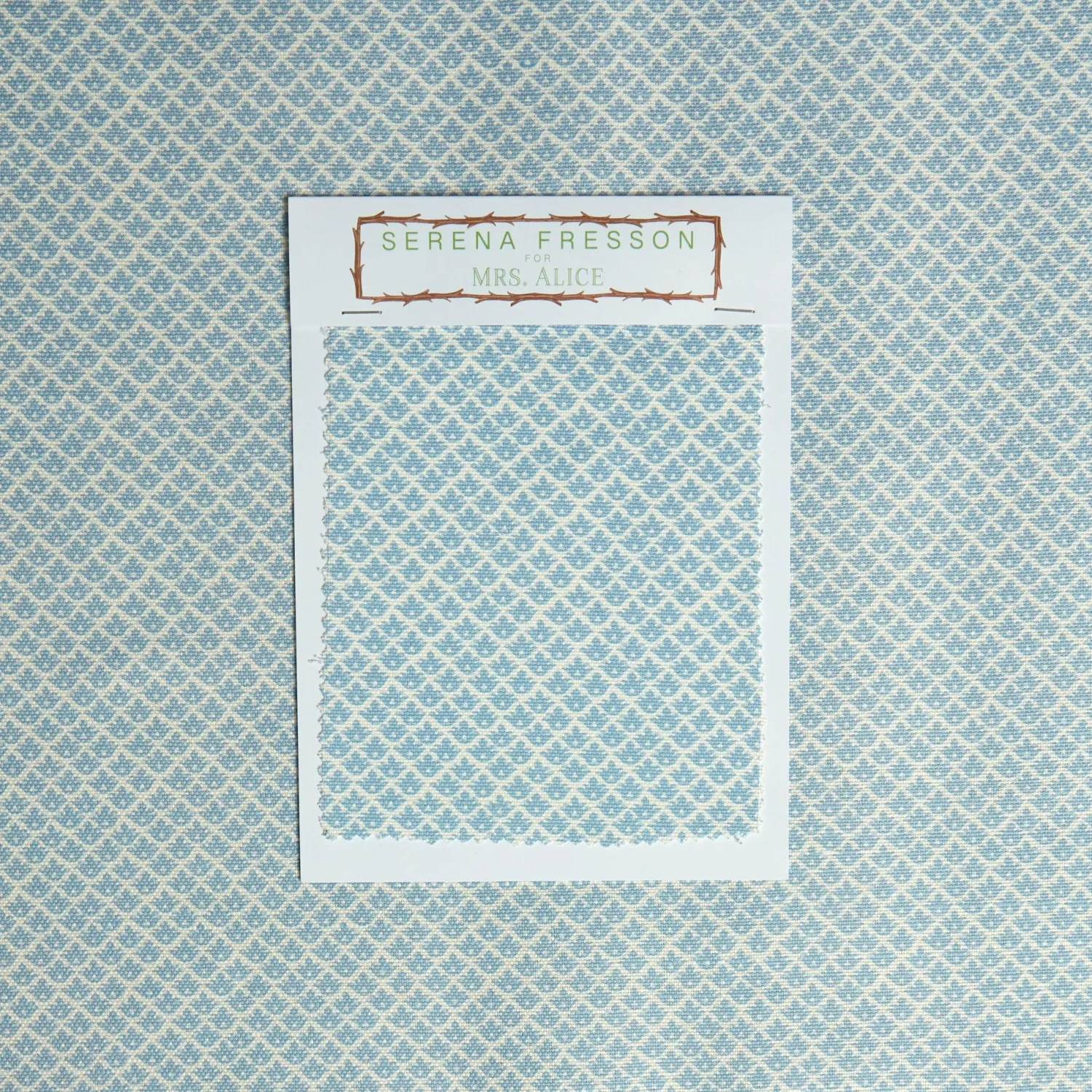 Mrs. Alice Blue Lotus Flower Fabric< Serena Fresson Fabrics