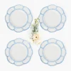 Mrs. Alice Blue Melamine Bamboo Starter Plates (Set of 4)< Starter Plates | Crockery Sets