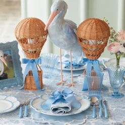 Mrs. Alice Blue Melamine Bamboo Starter Plates (Set of 4)< Starter Plates | Crockery Sets