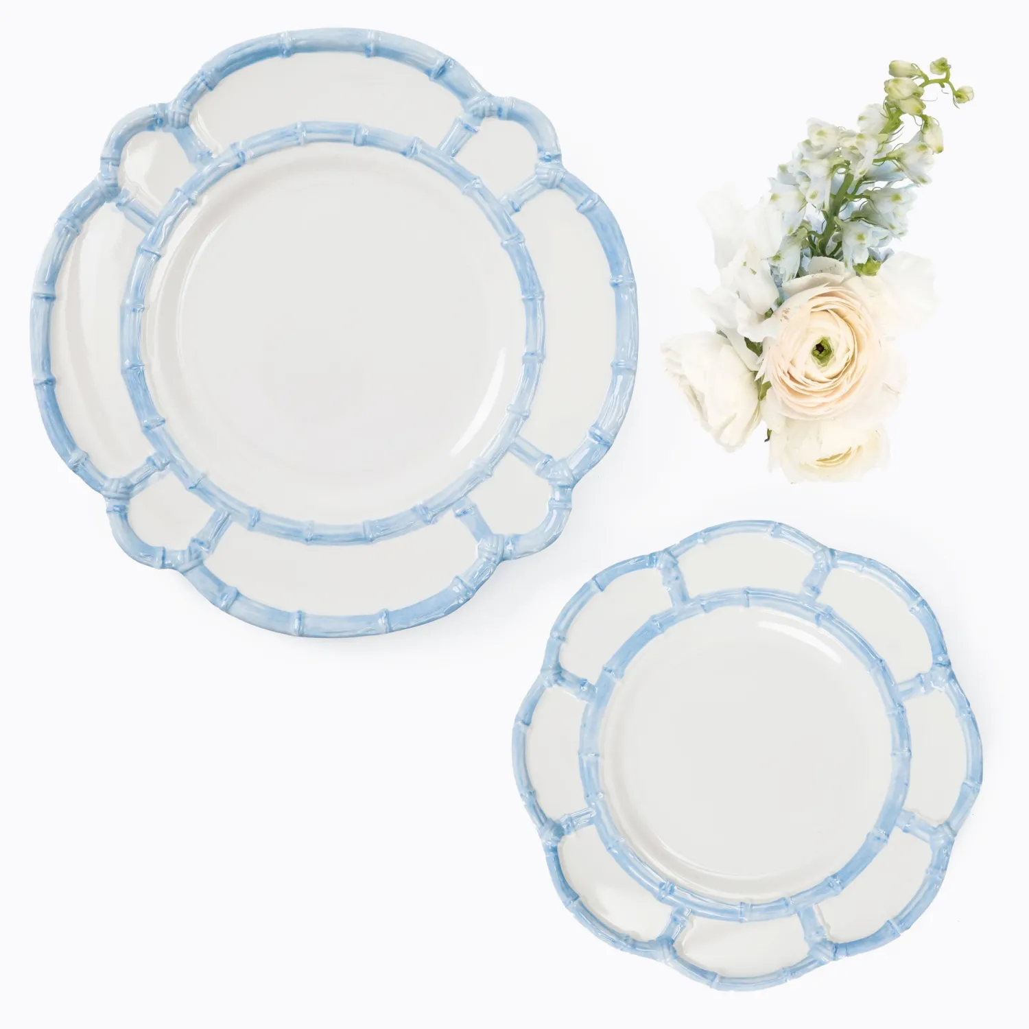 Mrs. Alice Blue Melamine Bamboo Starter Plates (Set of 4)< Starter Plates | Crockery Sets