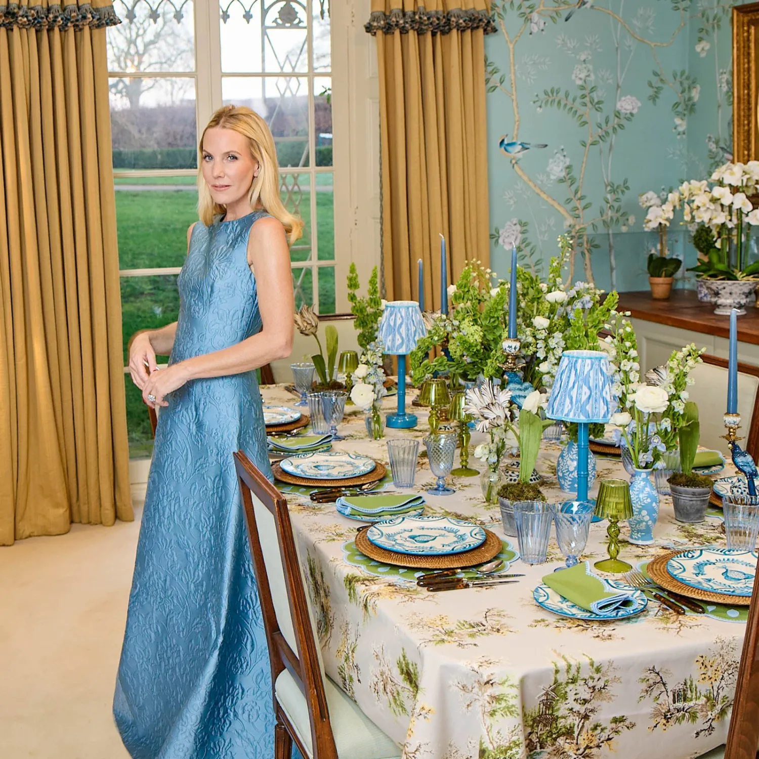 Mrs. Alice Blue Melograno Dinner & Starter Plates (Set of 8)< Crockery Sets