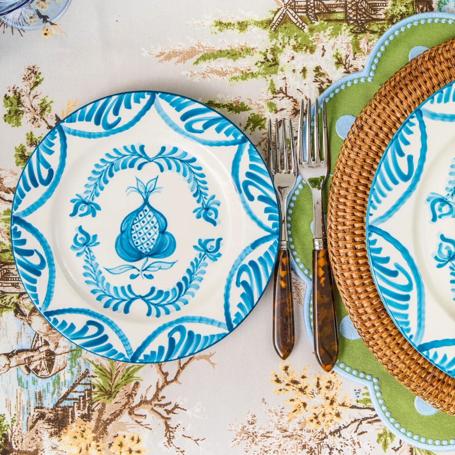 Mrs. Alice Blue Melograno Dinner & Starter Plates (Set of 8)< Crockery Sets