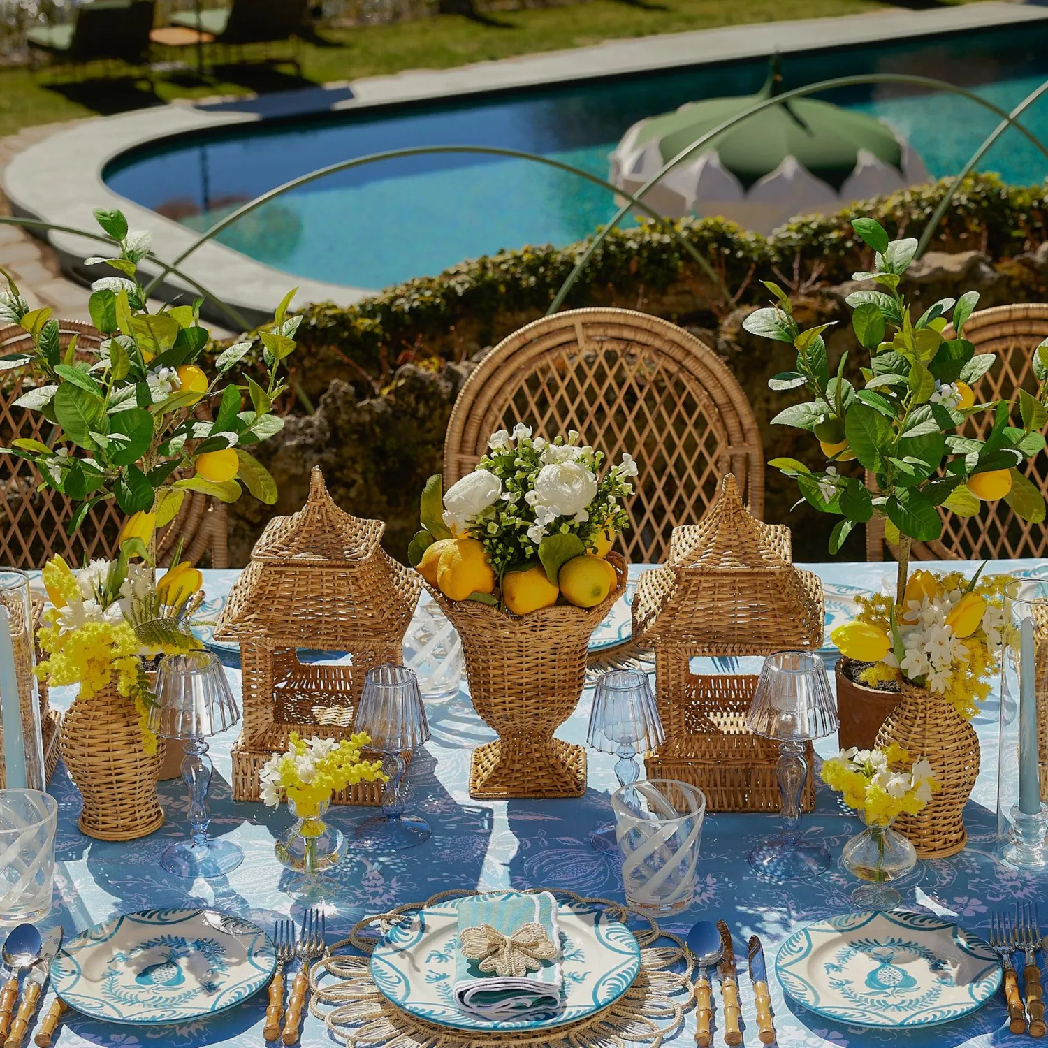 Mrs. Alice Blue Melograno Starter Plates (Set of 4)< Starter Plates | Crockery Sets