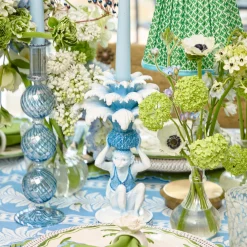 Mrs. Alice Blue Monkey Candle Holders (Pair)< Summer Candleware | Candle Holders