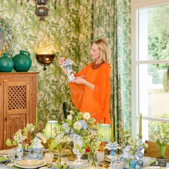 Mrs. Alice Blue Monkey Candle Holders (Pair)< Summer Candleware | Candle Holders