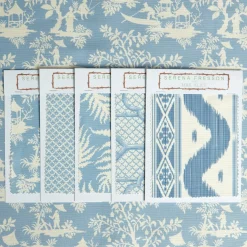 Mrs. Alice Blue Pagoda Garden Fabric< Serena Fresson Fabrics