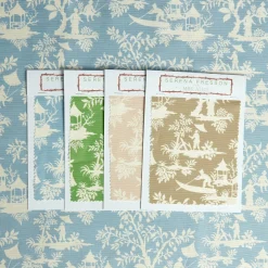Mrs. Alice Blue Pagoda Garden Fabric< Serena Fresson Fabrics