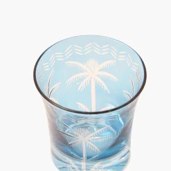 Mrs. Alice Blue Palm Glassware (Set of 8)< Summer Glassware | Glasses