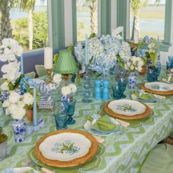 Mrs. Alice Blue Palm Glassware (Set of 8)< Summer Glassware | Glasses