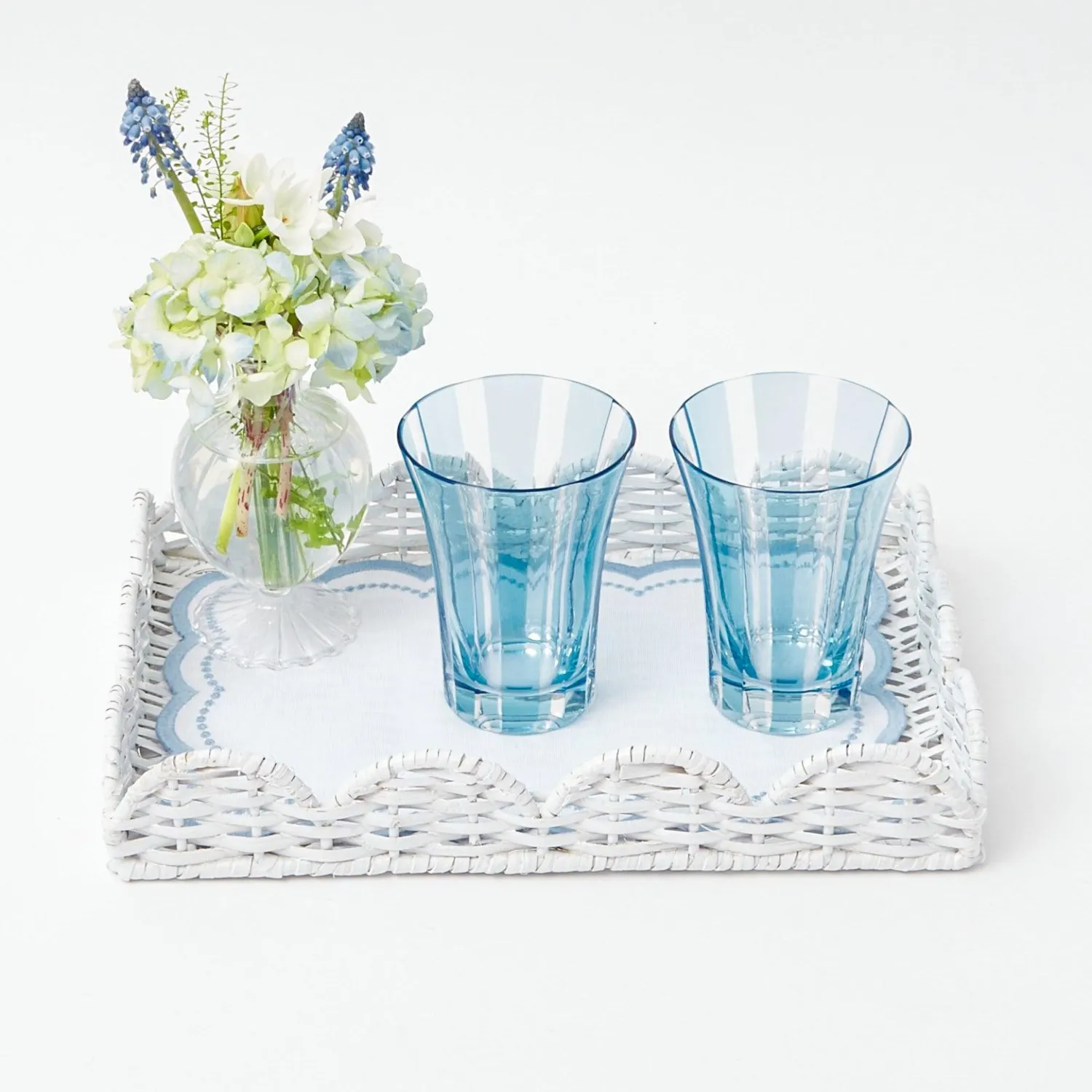 Mrs. Alice Blue Positano Glasses (Set of 4)< Glasses