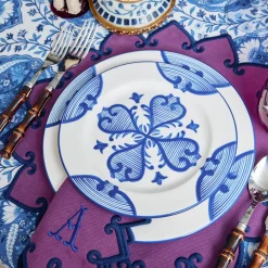 Mrs. Alice Blue Quatrefoil Starter Plate< Starter Plates