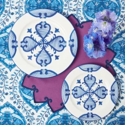 Mrs. Alice Blue Quatrefoil Starter Plate< Starter Plates