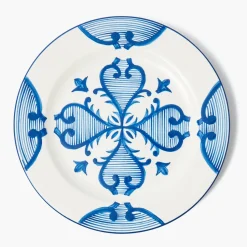 Mrs. Alice Blue Quatrefoil Starter Plate< Starter Plates