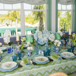 Mrs. Alice Blue Scalloped Rattan Charger Plates (Set of 4)< Summer Table Linen | Placemats