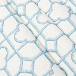 Mrs. Alice Blue Shaded Bamboo Fabric< Serena Fresson Fabrics