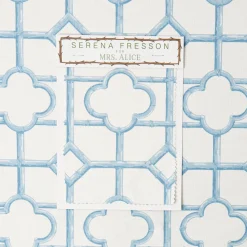 Mrs. Alice Blue Shaded Bamboo Fabric< Serena Fresson Fabrics