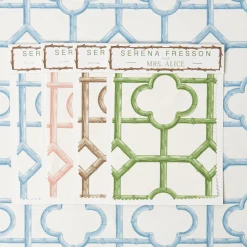 Mrs. Alice Blue Shaded Bamboo Fabric< Serena Fresson Fabrics