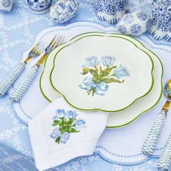 Mrs. Alice Blue Tulip Dinner & Starter Plates (Set of 8)< Summer Crockery | Crockery Sets