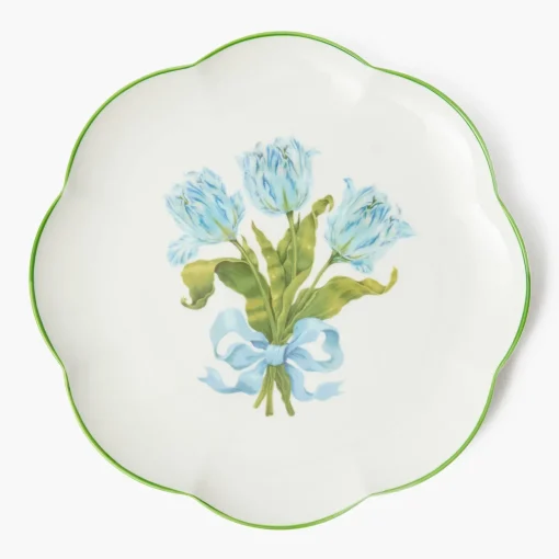 Mrs. Alice Blue Tulip Dinner & Starter Plates (Set of 8)< Summer Crockery | Crockery Sets