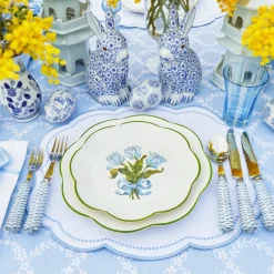 Mrs. Alice Blue Tulip Starter Plates (Set of 4)< Summer Crockery | Starter Plates