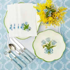 Mrs. Alice Blue Tulip Starter Plates (Set of 4)< Summer Crockery | Starter Plates