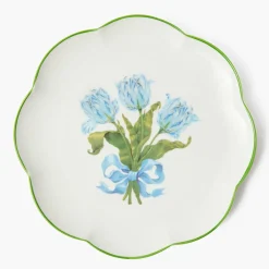 Mrs. Alice Blue Tulip Starter Plates (Set of 4)< Summer Crockery | Starter Plates