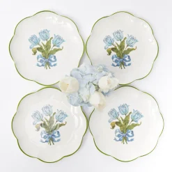 Mrs. Alice Blue Tulip Starter Plates (Set of 4)< Summer Crockery | Starter Plates