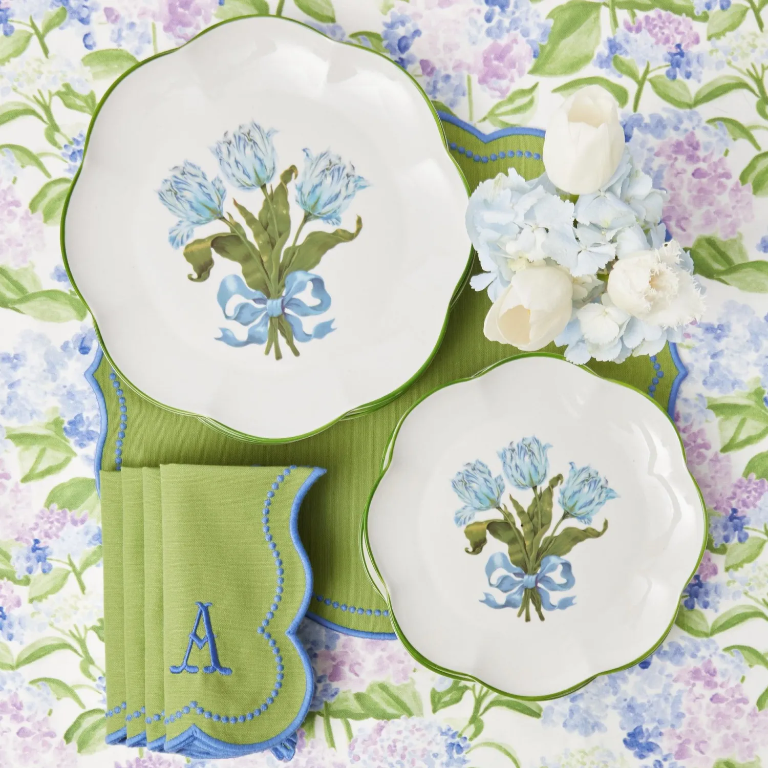 Mrs. Alice Blue Tulip Starter Plates (Set of 4)< Summer Crockery | Starter Plates