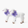 Mrs. Alice Bo Peep Lambs with Purple Bows (Pair)< Spring Decorations