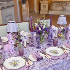 Mrs. Alice Bo Peep Lambs with Purple Bows (Pair)< Spring Decorations