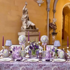 Mrs. Alice Bo Peep Lambs with Purple Bows (Pair)< Spring Decorations