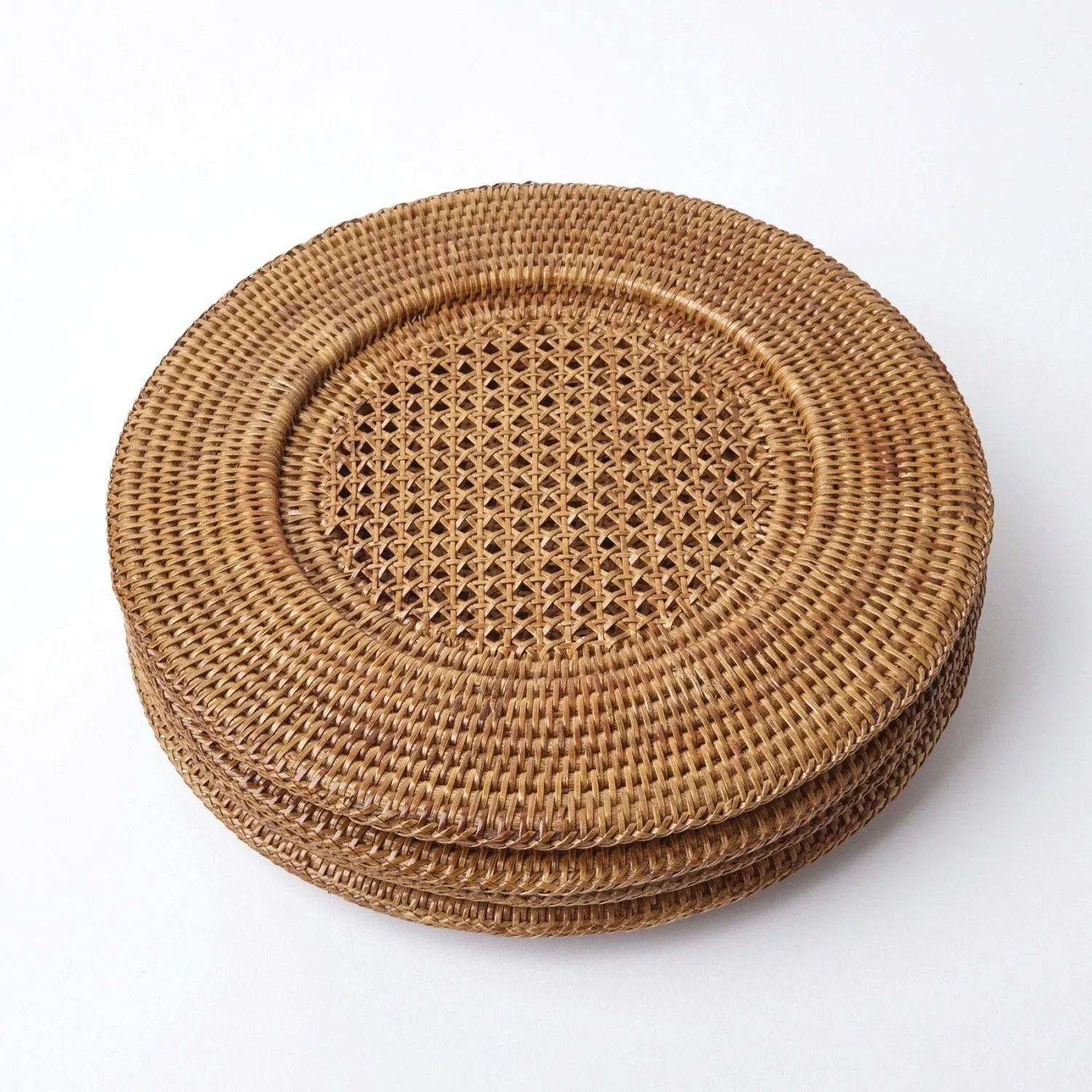 Mrs. Alice Brown Rattan Charger Plates (Set of 4)< Summer Table Linen | Placemats