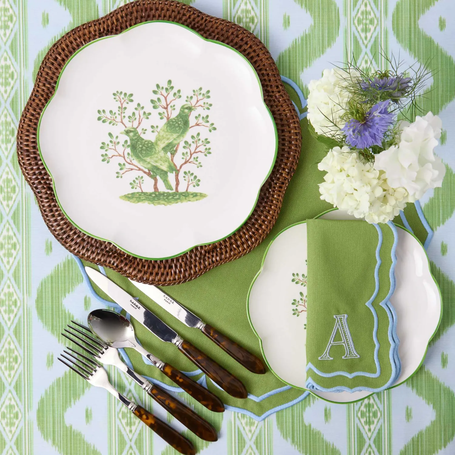Mrs. Alice Brown Scalloped Rattan Charger Plates (Set of 4)< Summer Table Linen | Placemats