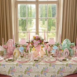 Mrs. Alice Bunny with Pink Tulip (Pair)< Spring Decorations