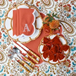 Mrs. Alice Burnt Orange Napkin Bows (Set of 4)< Napkin Rings & Bows