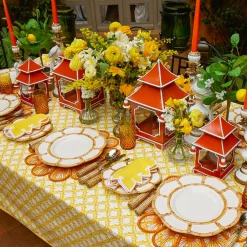 Mrs. Alice Burnt Orange Pagoda Lantern< Year-round Decorations | Autumn Decorations