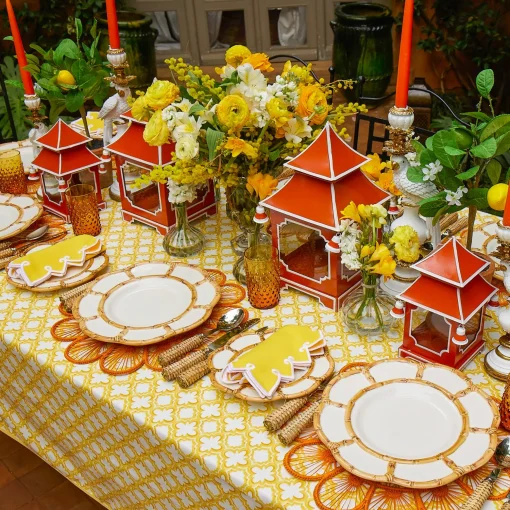 Mrs. Alice Burnt Orange Pagoda Lantern< Year-round Decorations | Autumn Decorations
