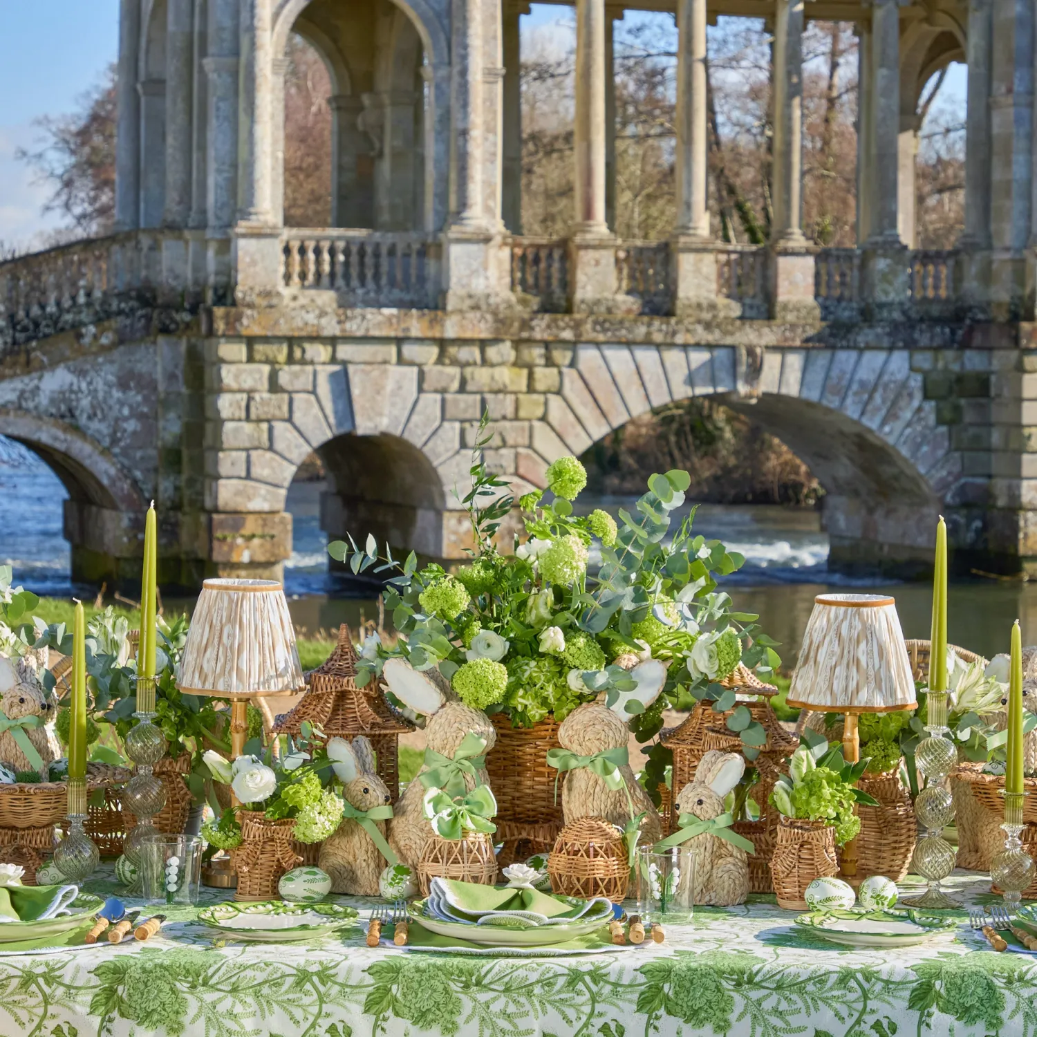 Mrs. Alice Camille Olive Candle Holder (Pair)< Summer Glassware | Summer Candleware