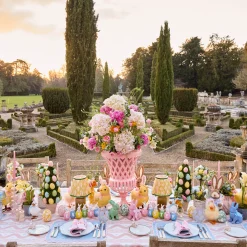 Mrs. Alice Camille Peony Candle Holder (Pair)< Summer Glassware | Summer Candleware