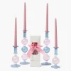 Mrs. Alice Camille Pink & Blue Candle Set< Candles | Candlescapes