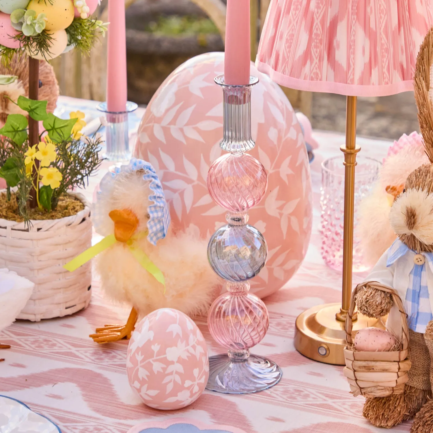 Mrs. Alice Camille Pink & Blue Candle Set< Candles | Candlescapes