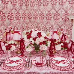 Mrs. Alice Camille Red Candle Holder (Pair)< Candle Holders