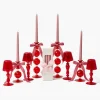 Mrs. Alice Camille Red Ribboned Candlescape (Pink)< Candles | Candlescapes